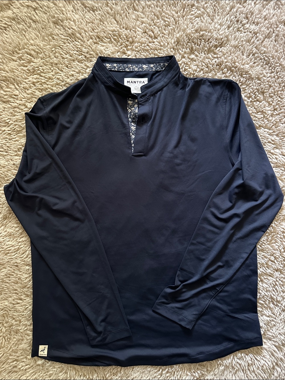 Mantra Men's Long-Sleeve catalyst performance polo flora contrast